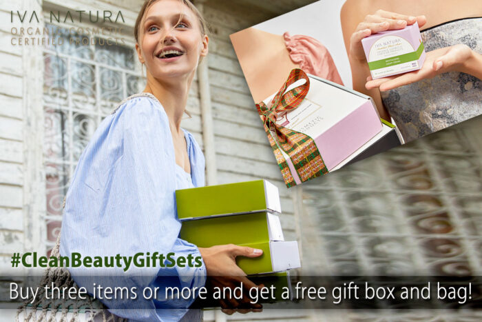 Buy three items or more and get a free gift box and bag!